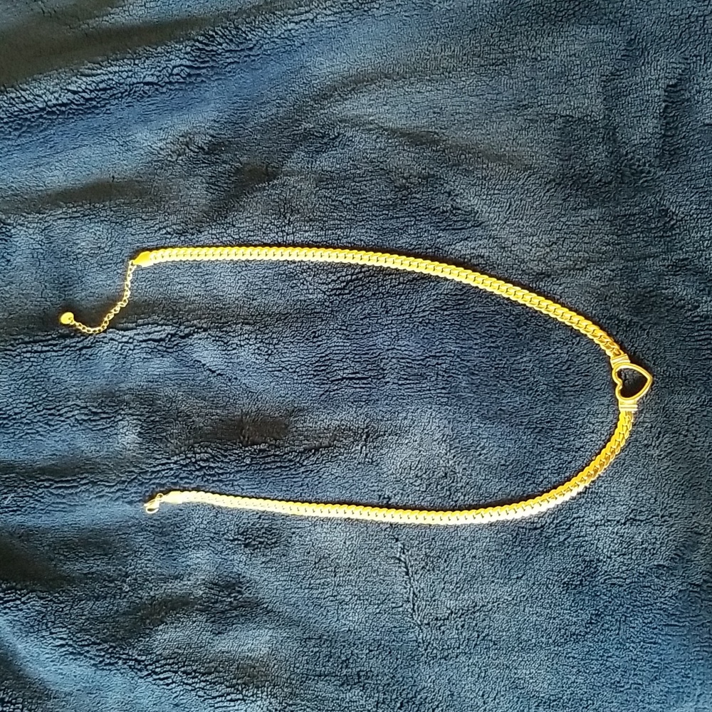 Gold chain heart necklace